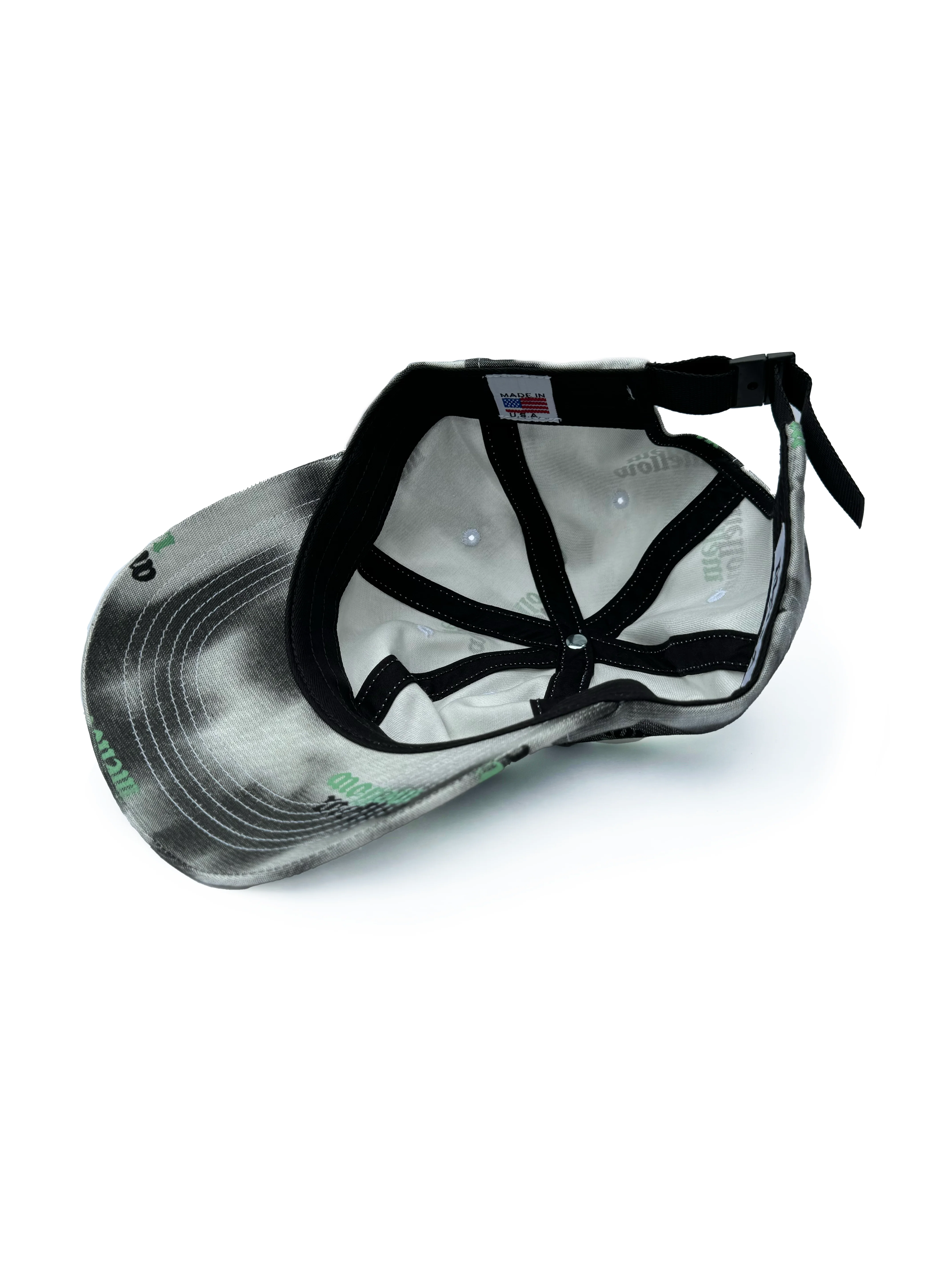 ALL OVER PRINT CAMO 6-PANEL STRAPBACK HAT - SNOW - Image 3