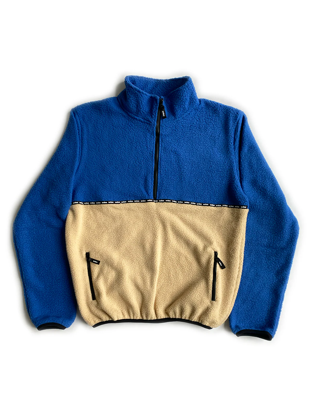 Mellow Logo Half Zip Fleece - Royal / Khaki