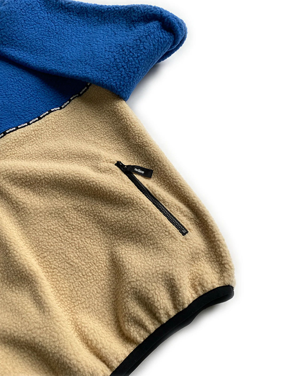 Mellow Logo Half Zip Fleece - Royal / Khaki - Image 2